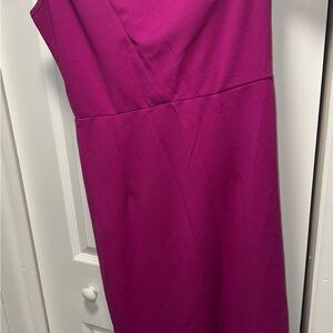Elegant Pink-Purple Sleeveless Dress